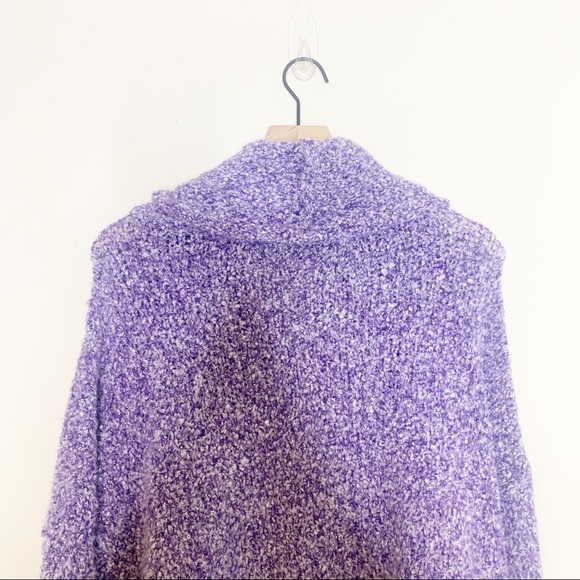 NWT Free People Grape Hyacinth BFF Cowl Neck Knit Sweater Medium - Picture 8 of 12